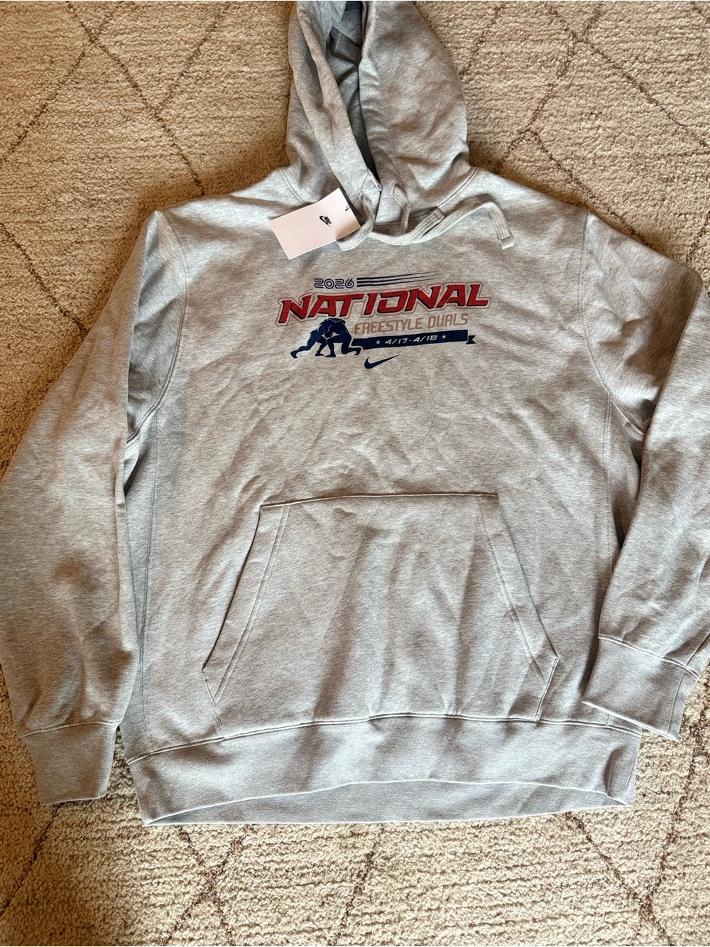 Nike 2026 National Freestyle Duals Wrestling Hoodie Men’s Large NWT